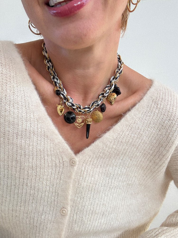 COLLANA CATENA VICHY NERO;COLLANA CATENA VICHY NERO;COLLANA CATENA VICHY NERO;COLLANA CATENA VICHY NERO;COLLANA CATENA VICHY NERO