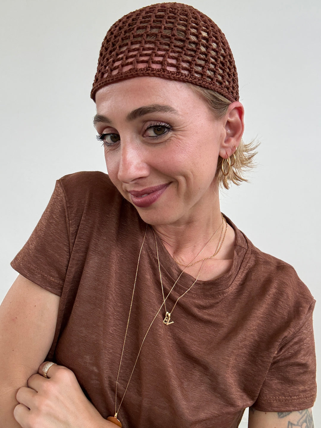 CAPPELLO UNCINETTO CIOCCOLATO