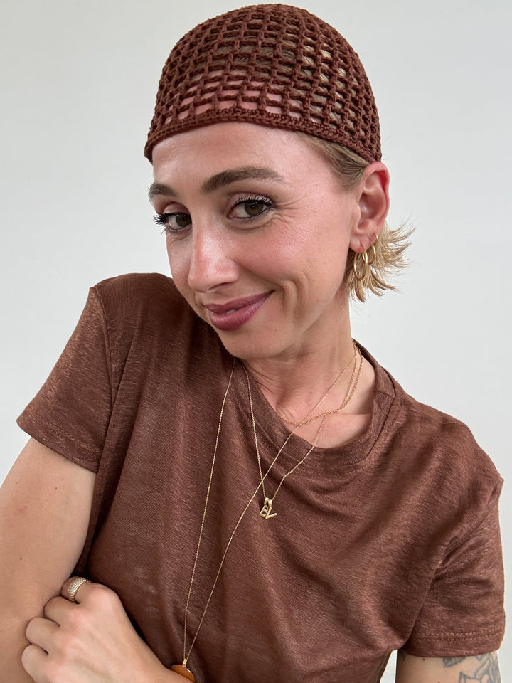 CAPPELLO UNCINETTO CIOCCOLATO
