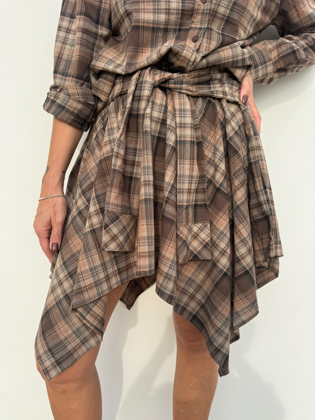 GONNA TARTAN CAMEL