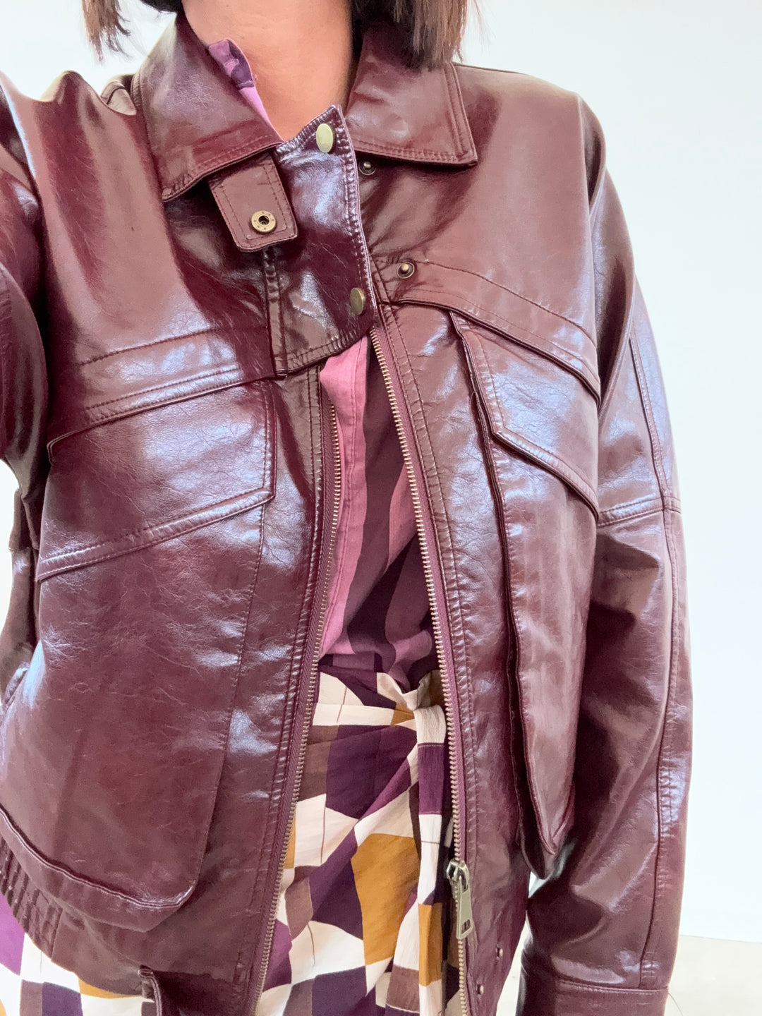 BOMBER VINTAGE BORDEAUX