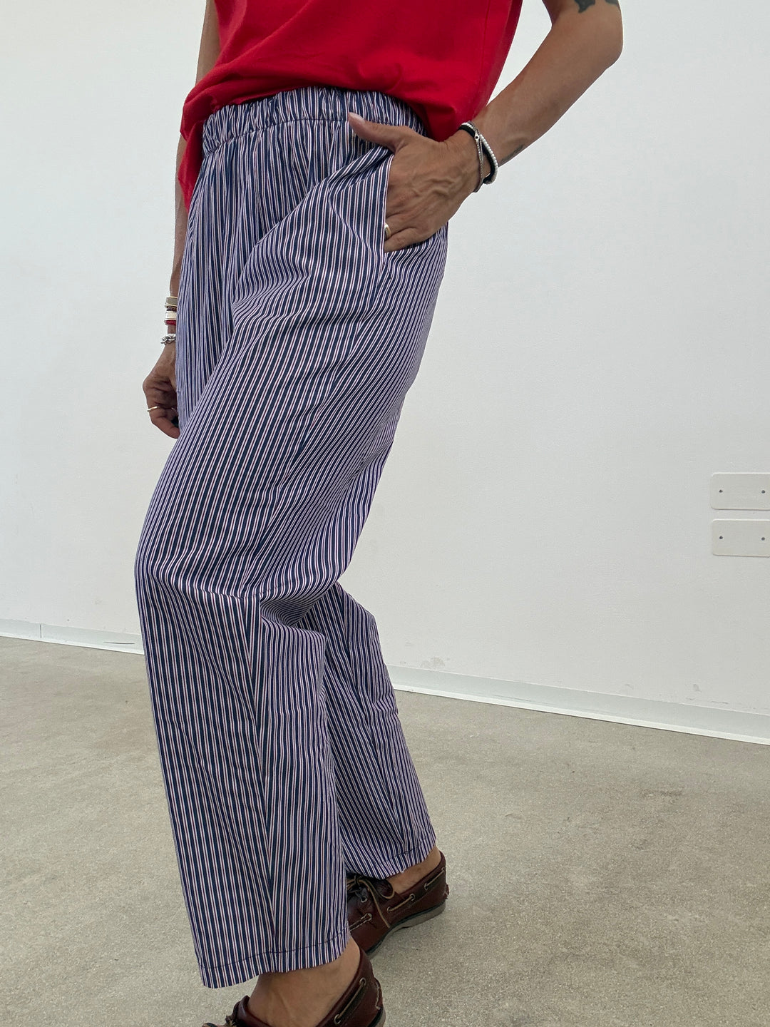 PANTALONE PALOMA RIGA ROSSO/BLU