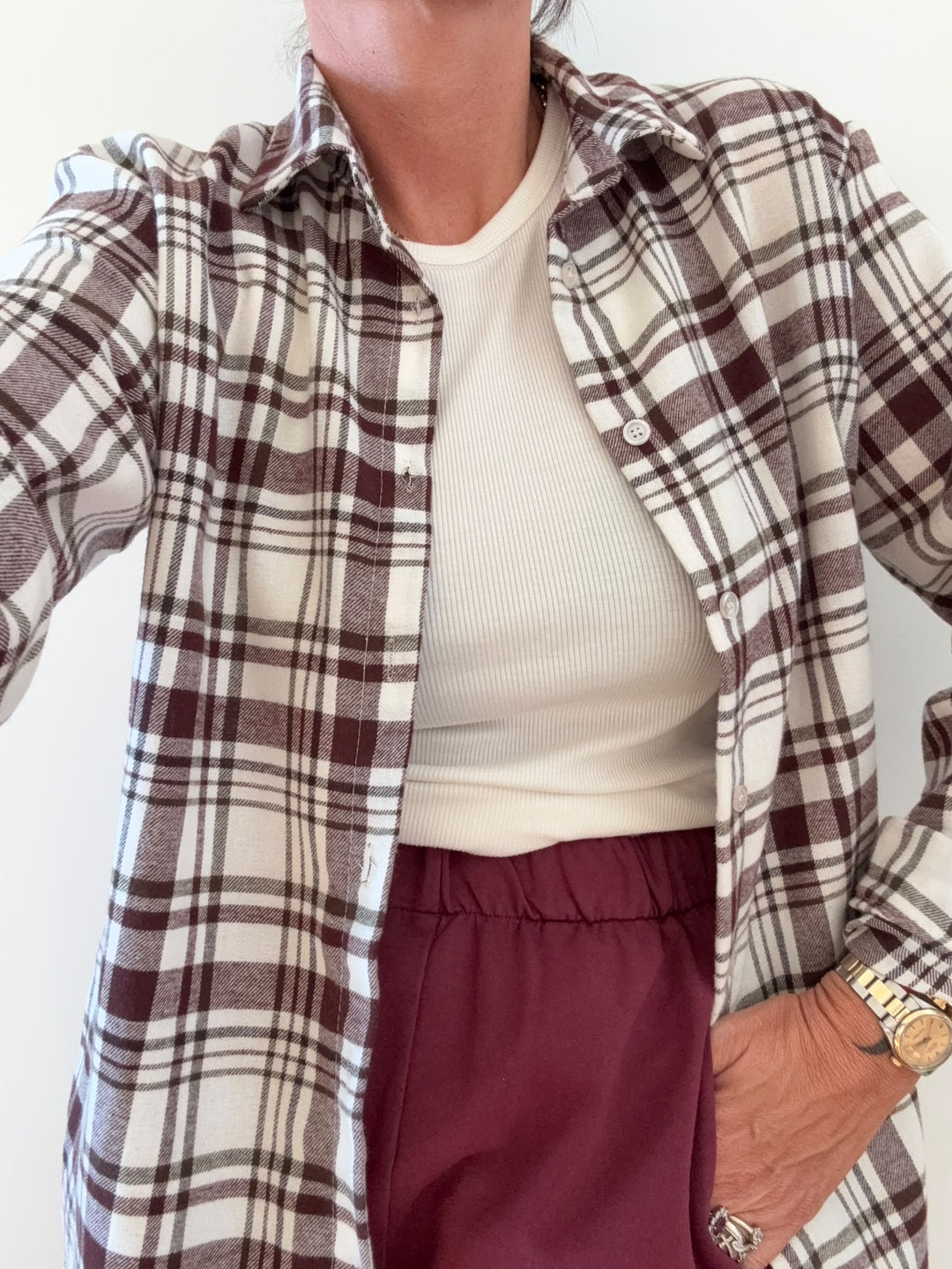 CAMICIA HEIDI CHECK BIANCO