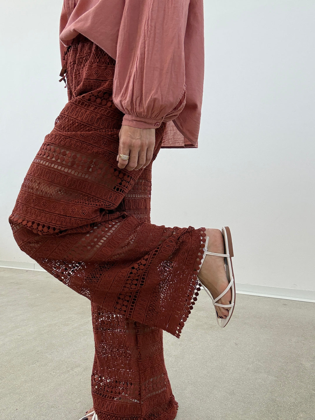 PANTALONE CROCHET MATTONE