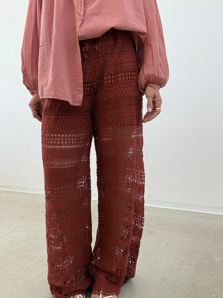 PANTALONE CROCHET MATTONE