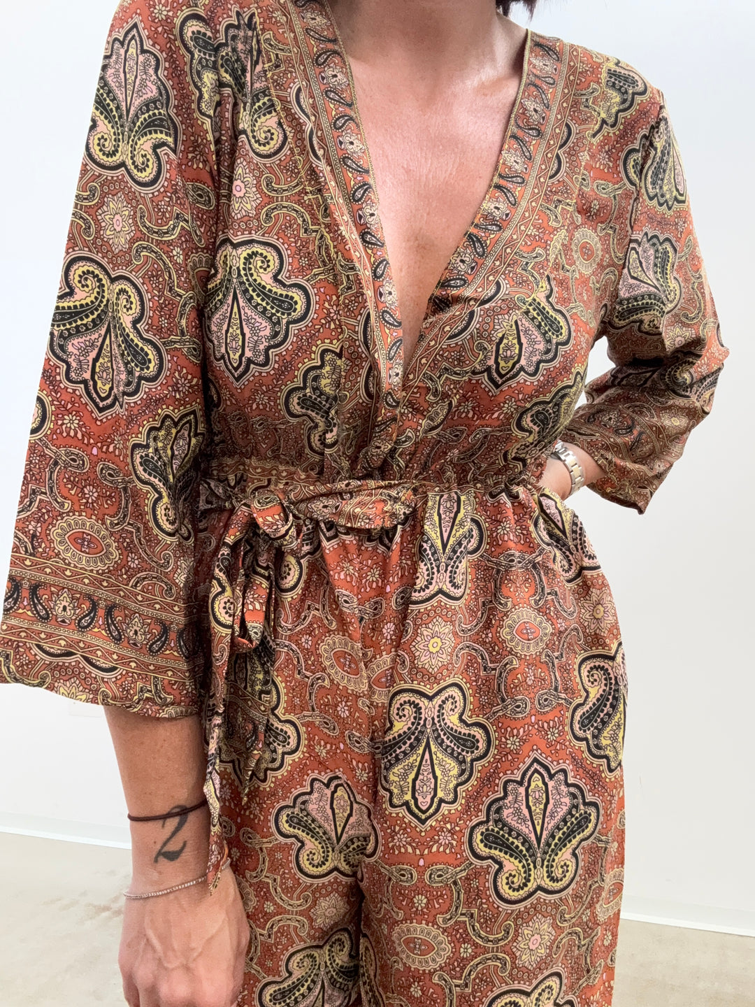 JUMPSUIT DELHI BRUCIATO/NERO