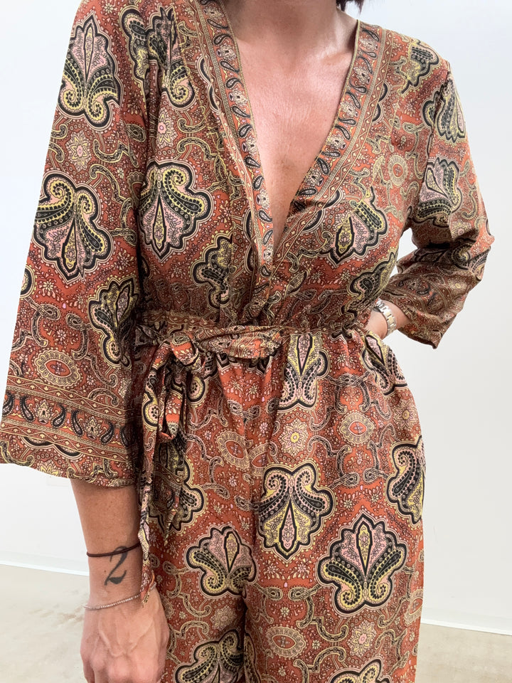 JUMPSUIT DELHI BRUCIATO/NERO