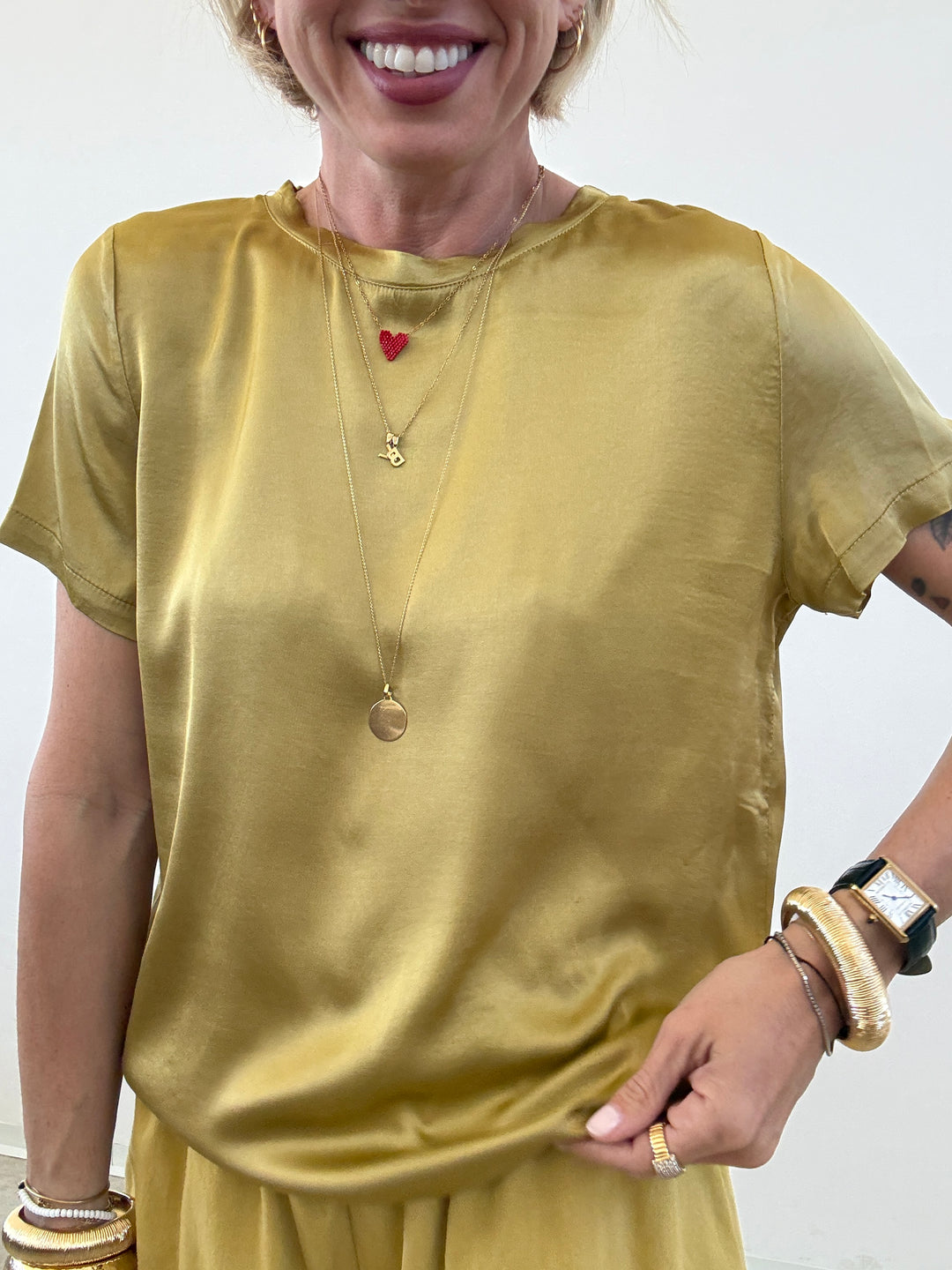TSHIRT BETTA SATIN OLIO