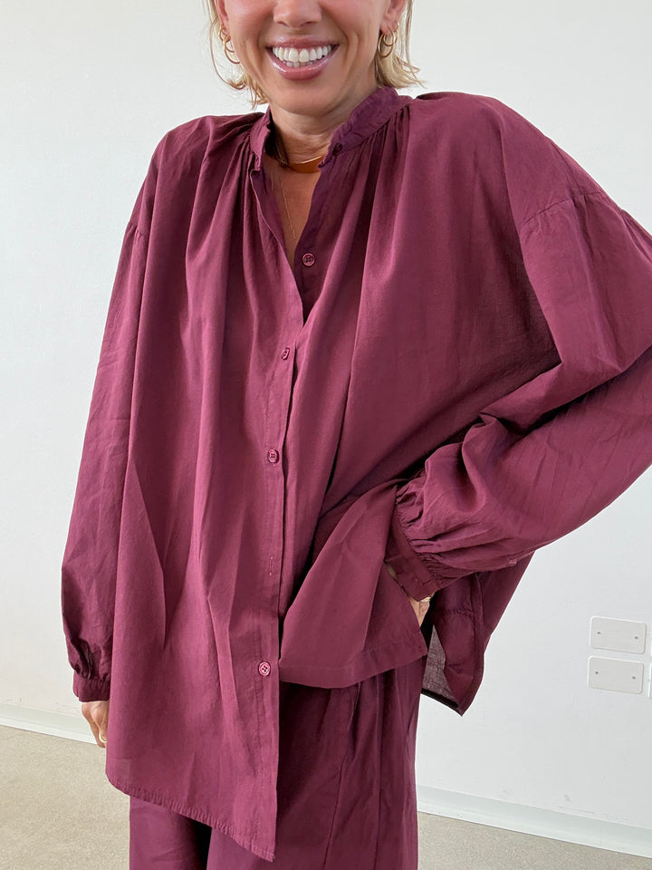 CAMICIA MUSSOLA VINO