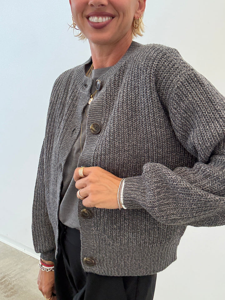 CARDIGAN LEA GRIGIO MELANGE