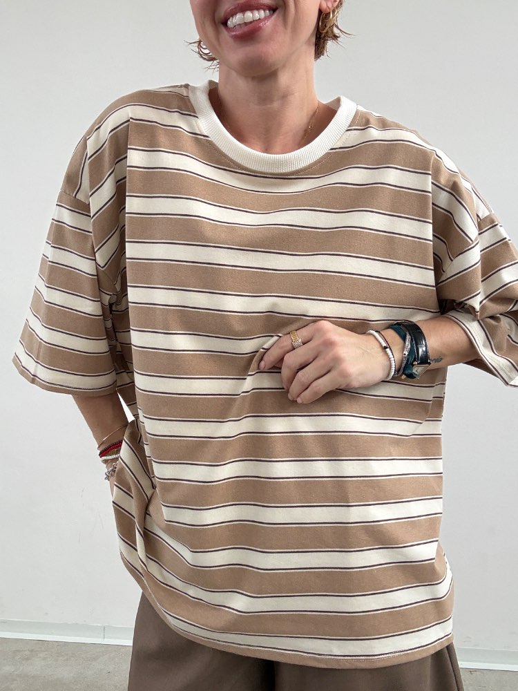 TSHIRT EMILIA RIGHE BEIGE/PANNA;TSHIRT EMILIA RIGHE BEIGE/PANNA;TSHIRT EMILIA RIGHE BEIGE/PANNA;TSHIRT EMILIA RIGHE BEIGE/PANNA;TSHIRT EMILIA RIGHE BEIGE/PANNA;TSHIRT EMILIA RIGHE BEIGE/PANNA