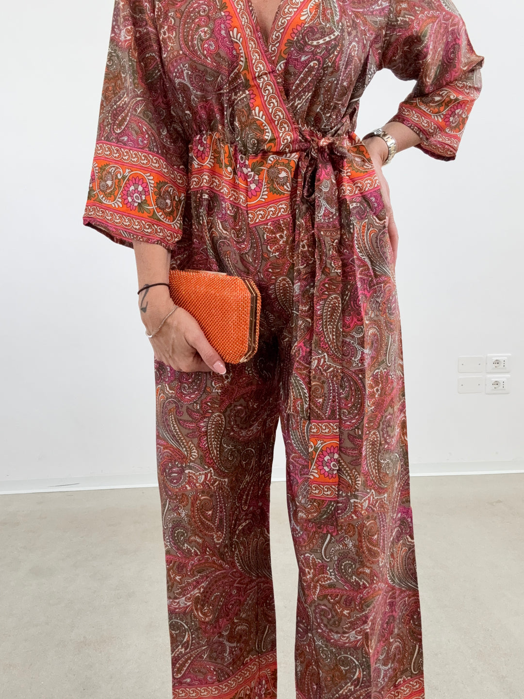 JUMPSUIT DELHI PINK/ORANGE
