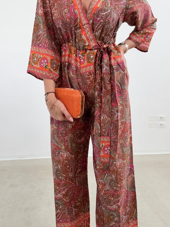 JUMPSUIT DELHI PINK/ORANGE