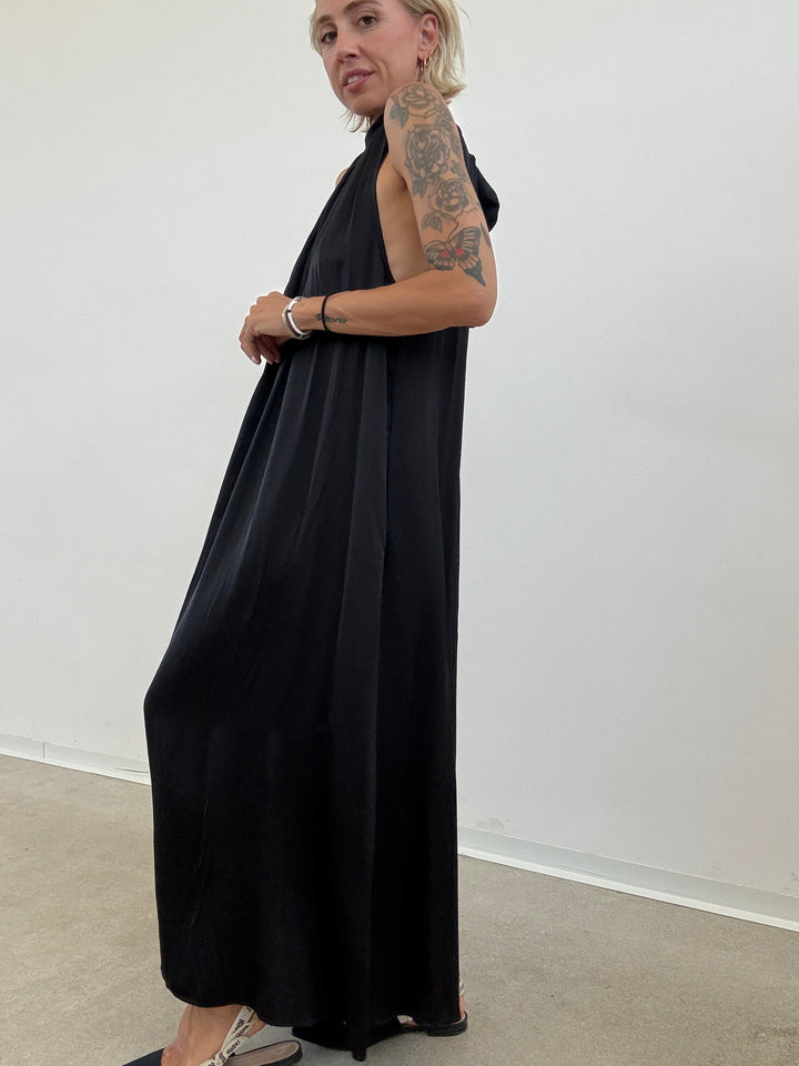 ABITO GINNY SATIN NERO