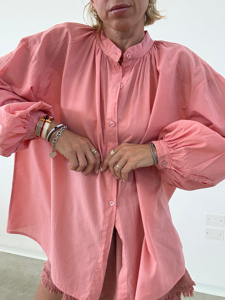 CAMICIA MUSSOLA ROSA CONFETTO