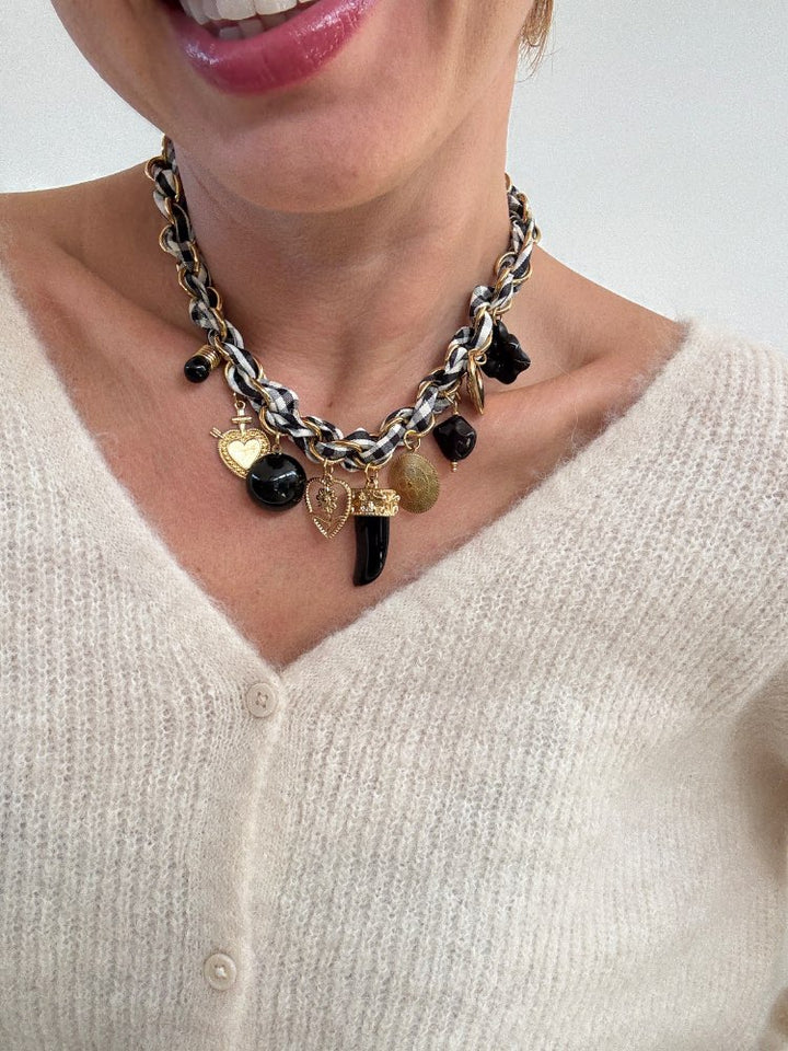 COLLANA CATENA VICHY NERO;COLLANA CATENA VICHY NERO;COLLANA CATENA VICHY NERO;COLLANA CATENA VICHY NERO;COLLANA CATENA VICHY NERO