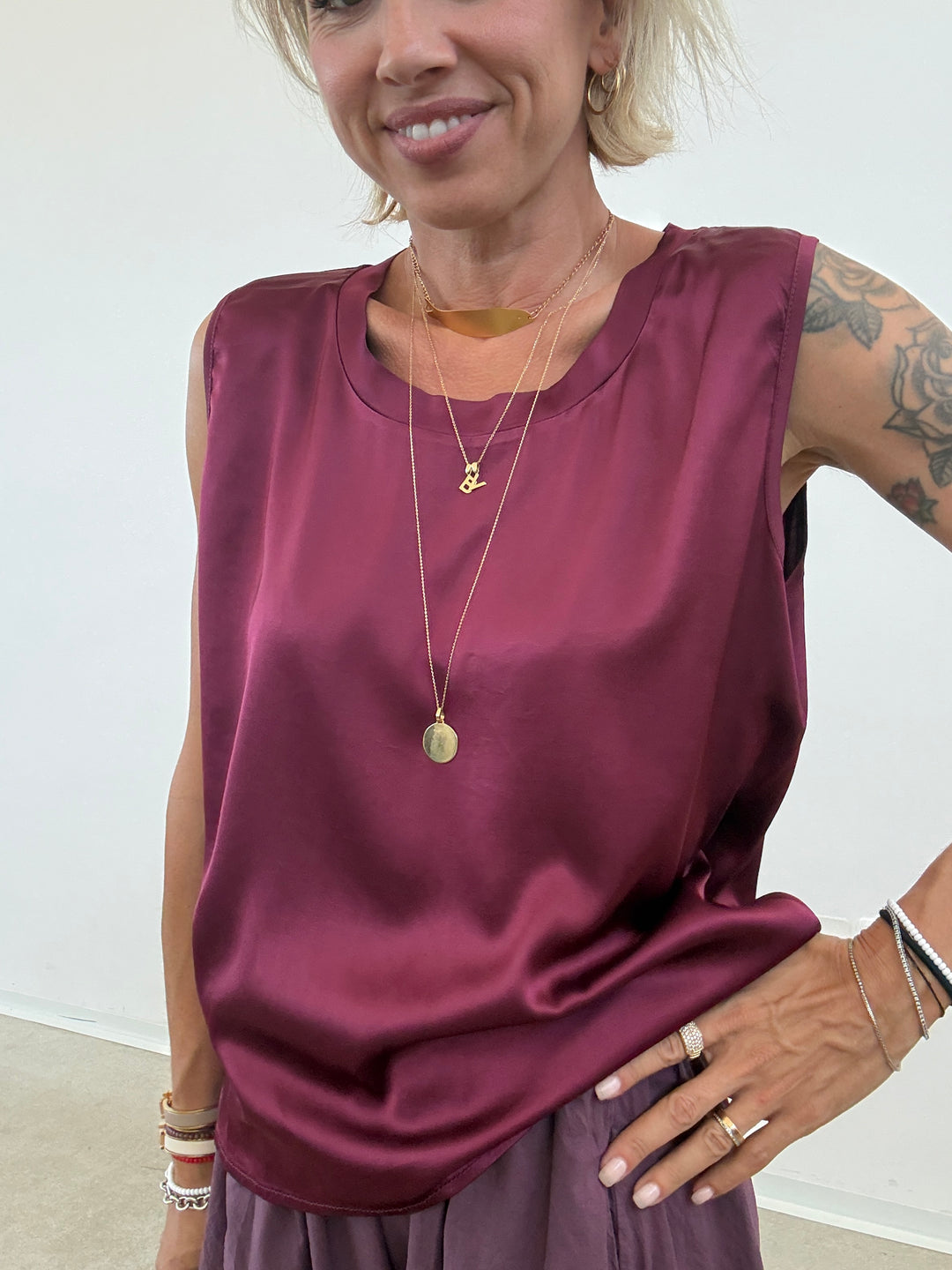 CANOTTA SATIN BORGOGNA