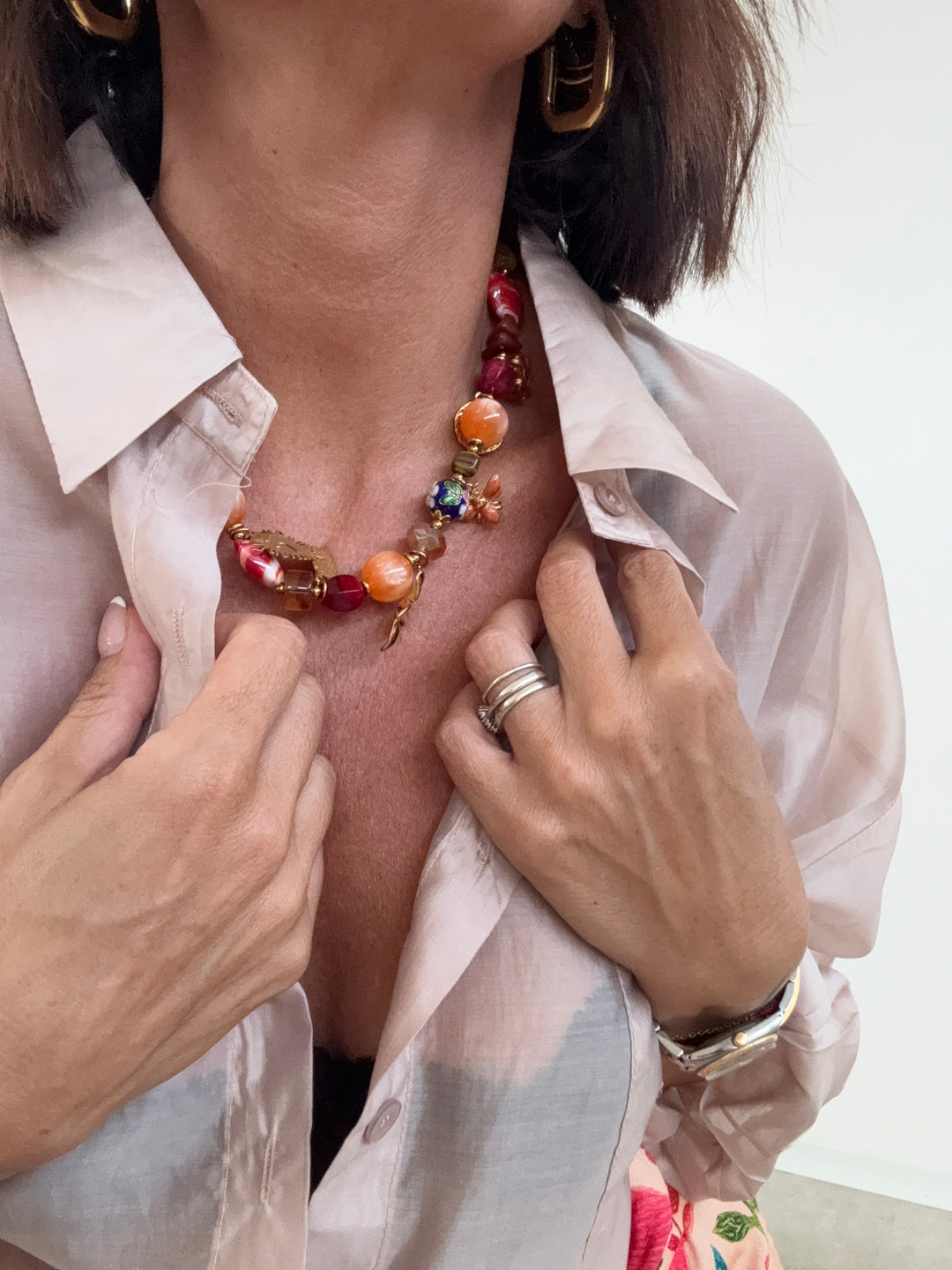 COLLANA PIETRE MULTICOLOR