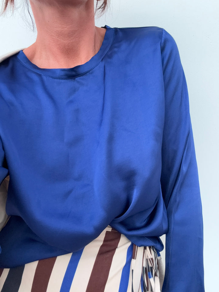 TSHIRT SATIN M/LUNGA BLUETTE