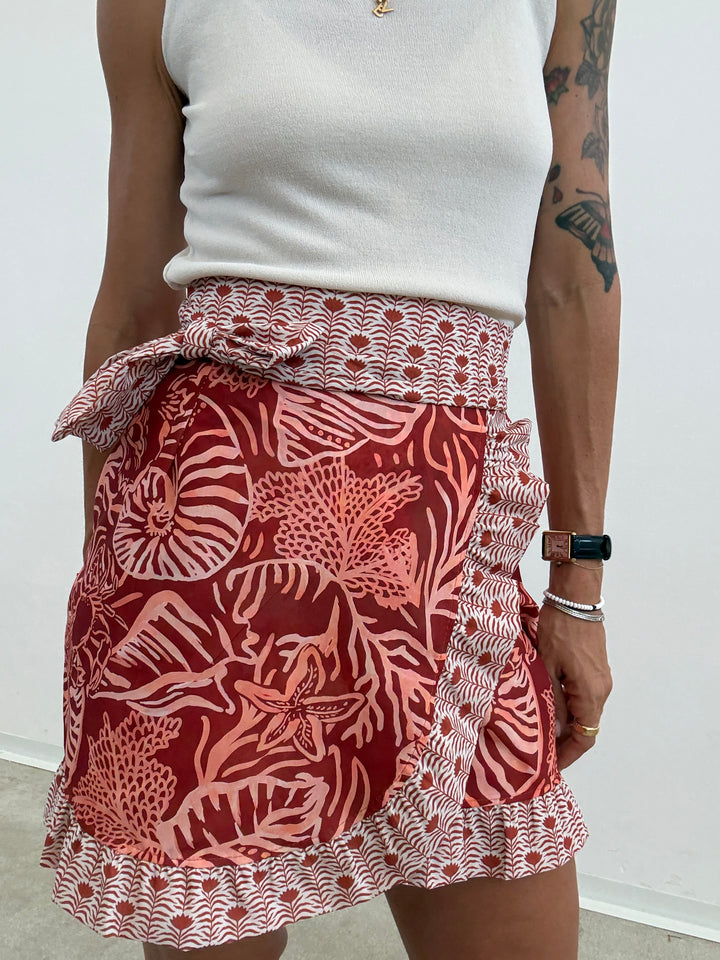 MINIGONNA PAREO CONCHIGLIE RUGGINE