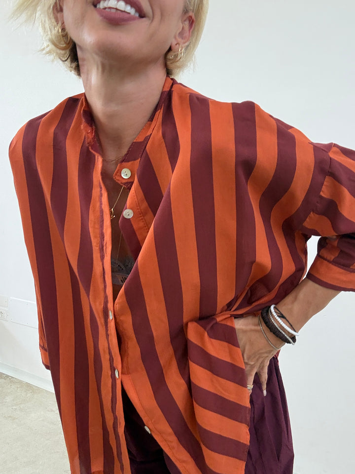 CAMICIA HELEN RUST BORDEAUX