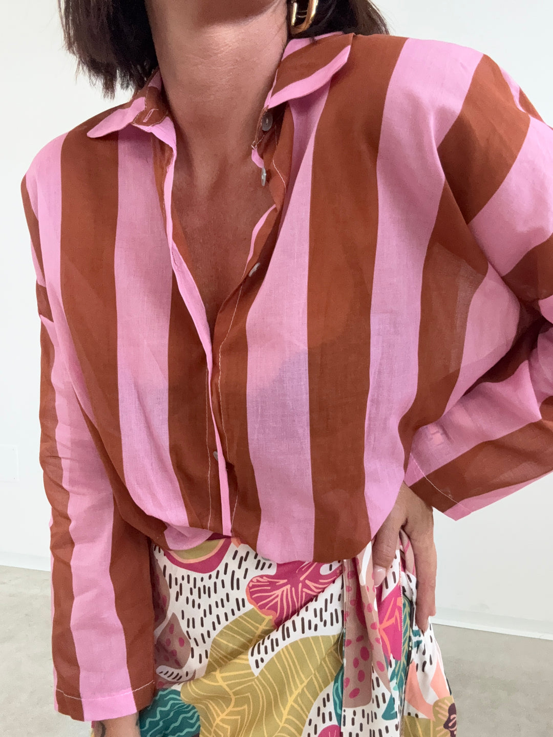 CAMICIA COLLETTO RIGA ROSA/RUST