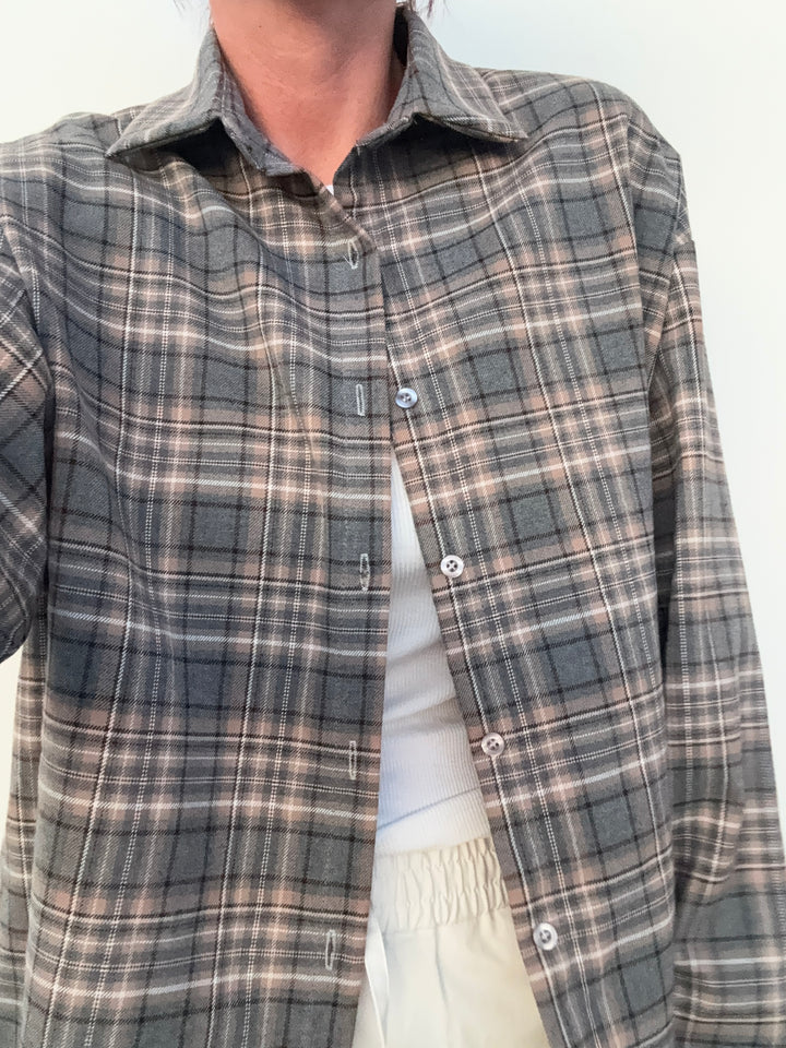 CAMICIA MIRTA CHECK GRIGIO/BEIGE