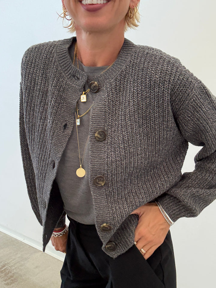 CARDIGAN LEA GRIGIO MELANGE