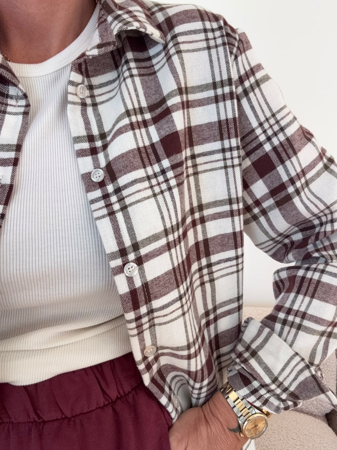 CAMICIA HEIDI CHECK BIANCO
