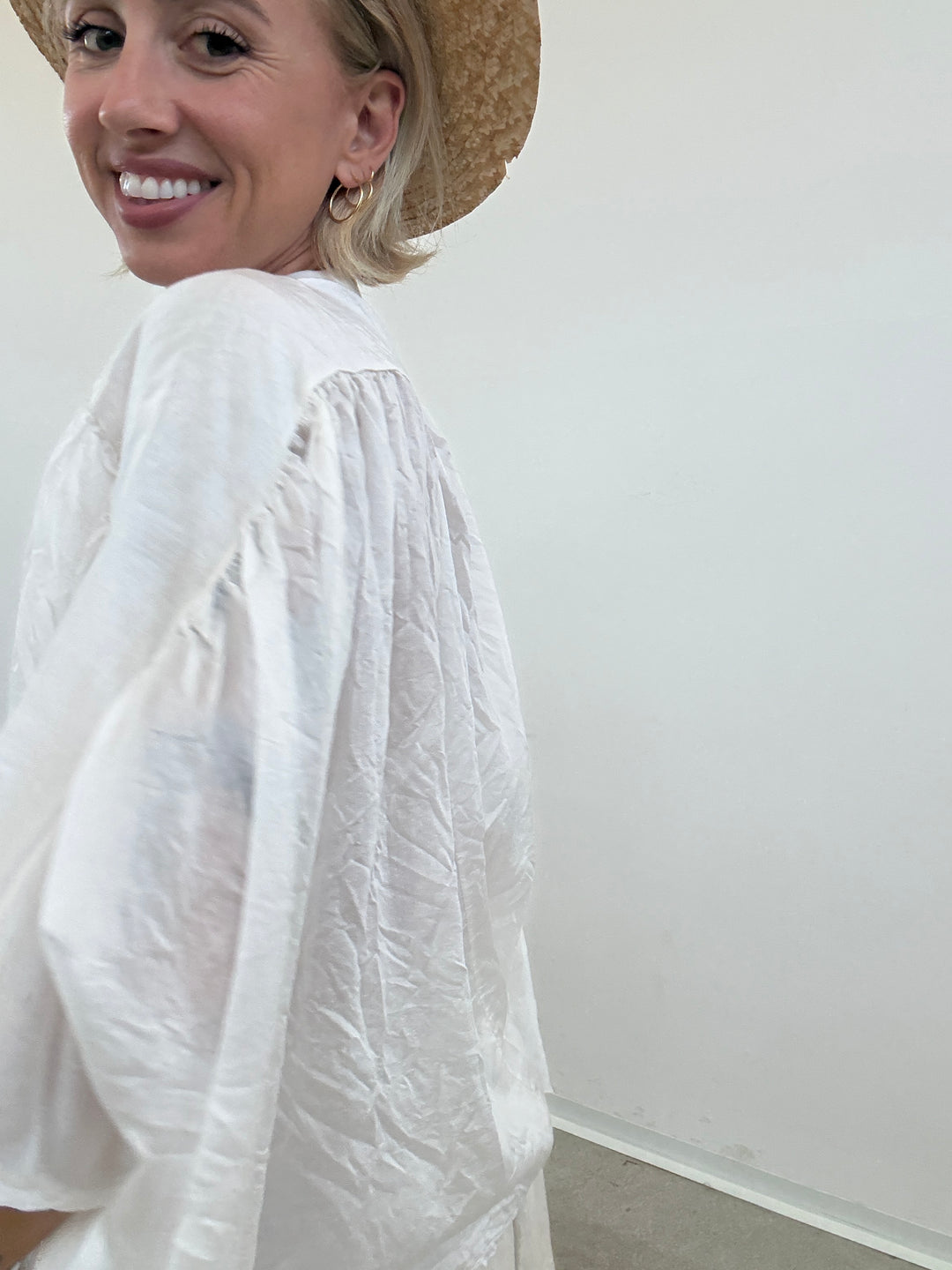 CAMICIA SCATOLA ORGANZA AVORIO