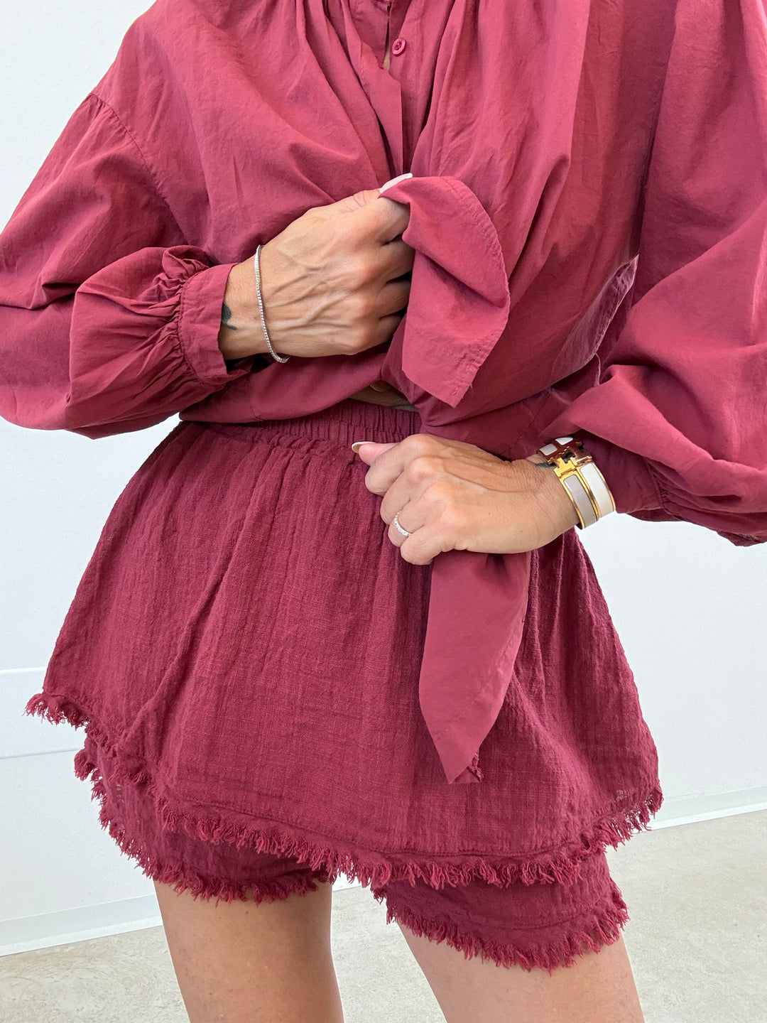 SHORTS GARZA TERRACOTTA