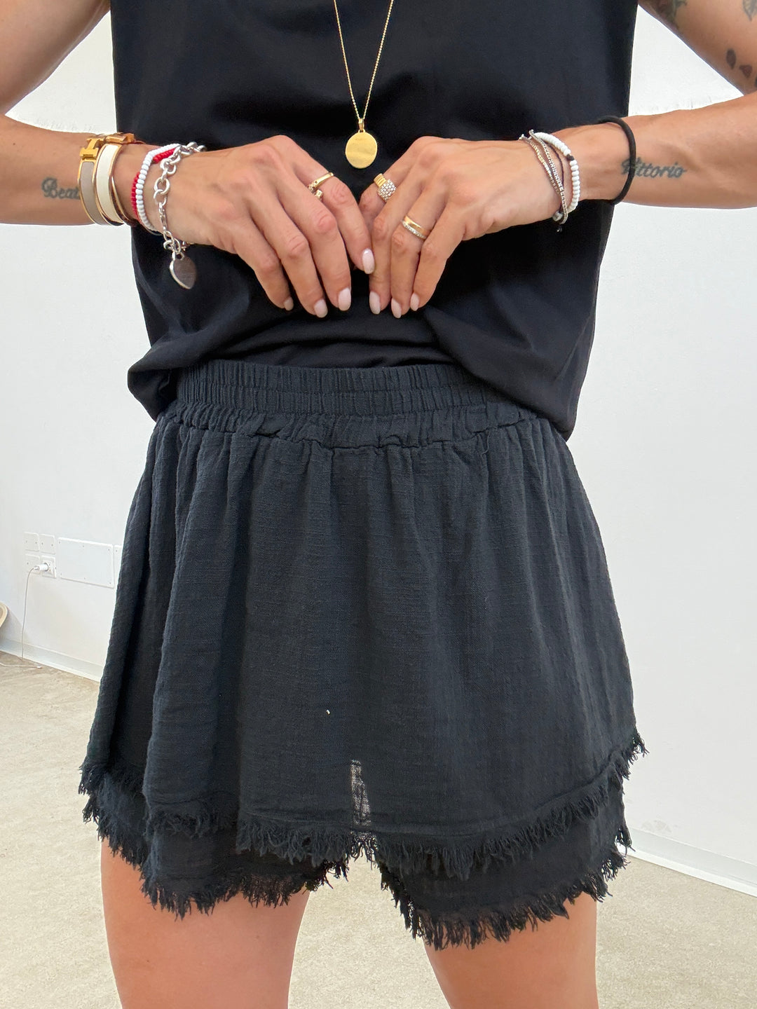 SHORTS GARZA NERO