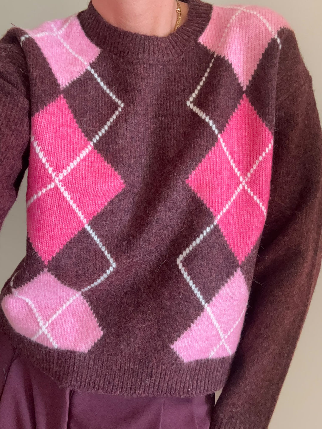 PULL ARIANNA ROMBI VINO
