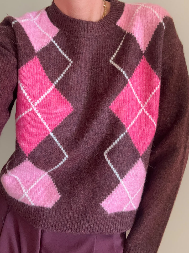 PULL ARIANNA ROMBI VINO