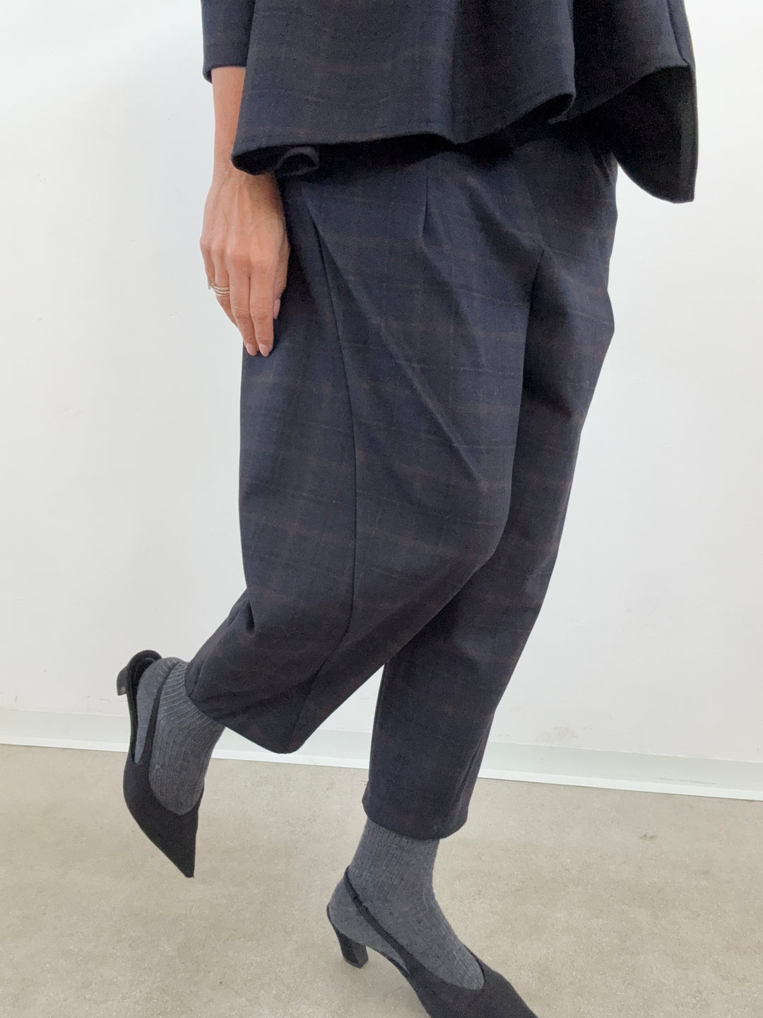 SET LORELLA CHECK BLU NOTTE