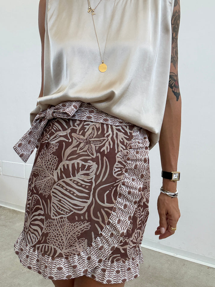 MINIGONNA PAREO CONCHIGLIE BEIGE