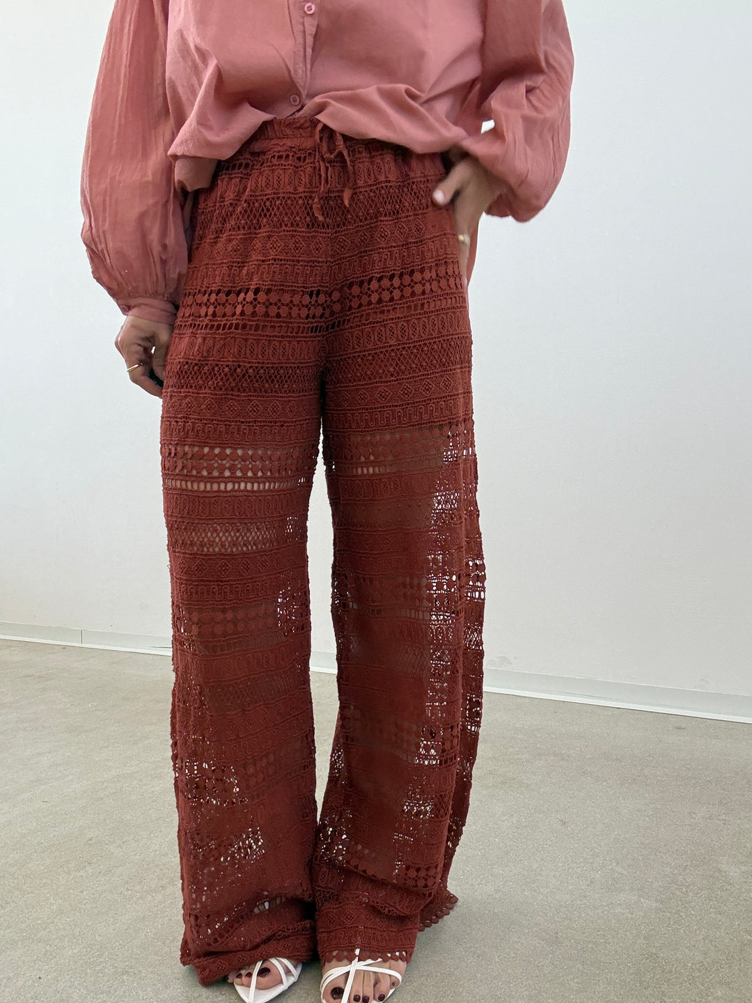 PANTALONE CROCHET MATTONE