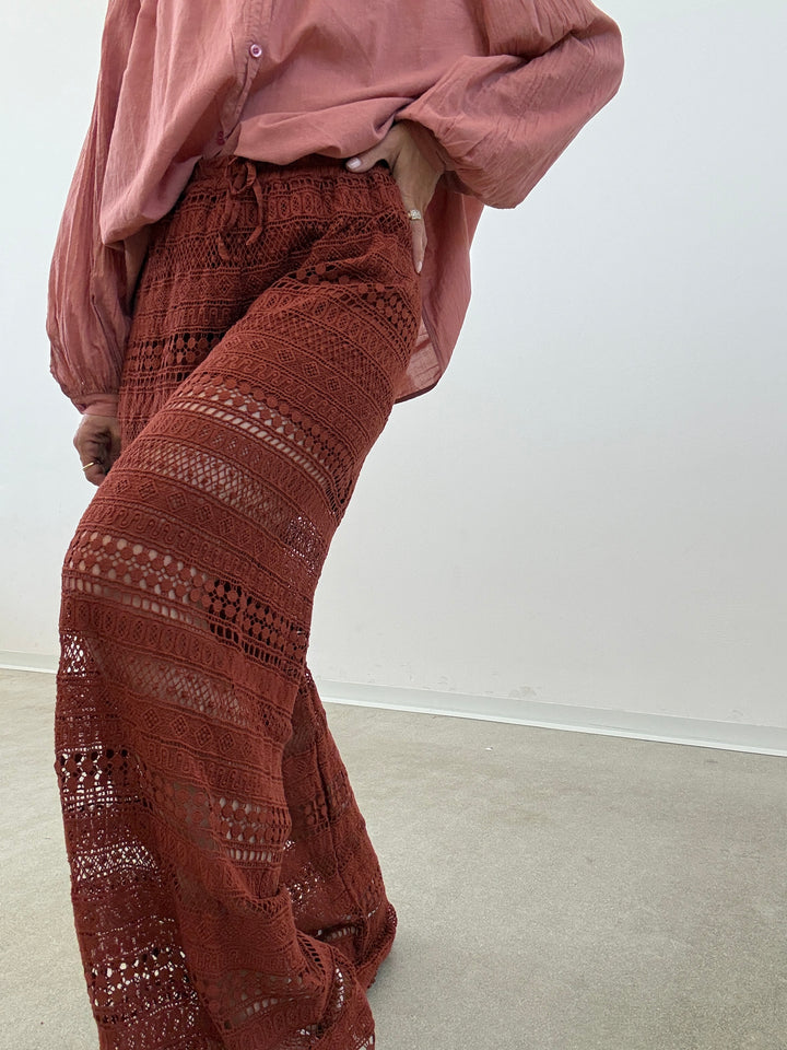 PANTALONE CROCHET MATTONE