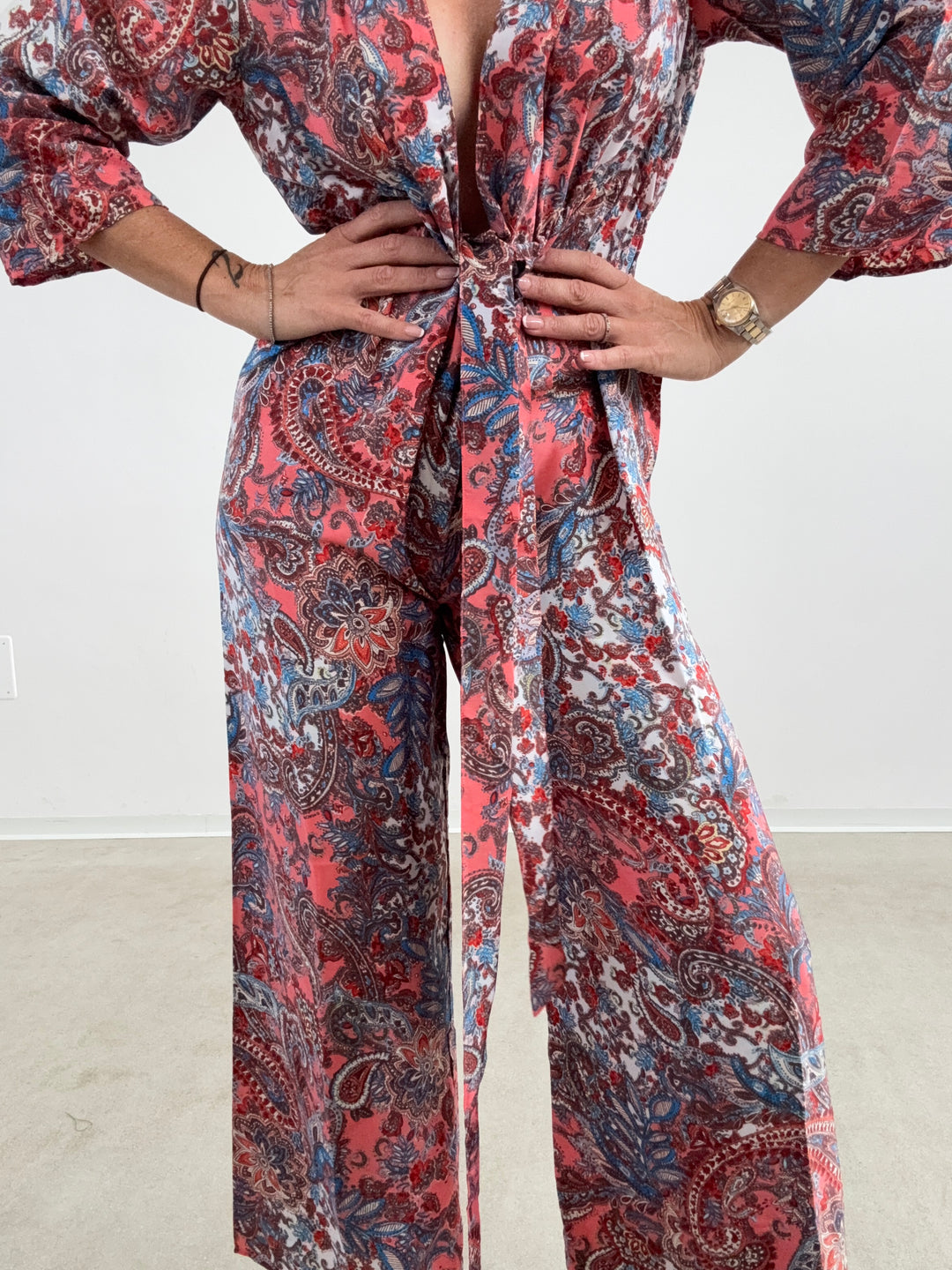 JUMPSUIT DELHI BIANCO/FRAGOLA