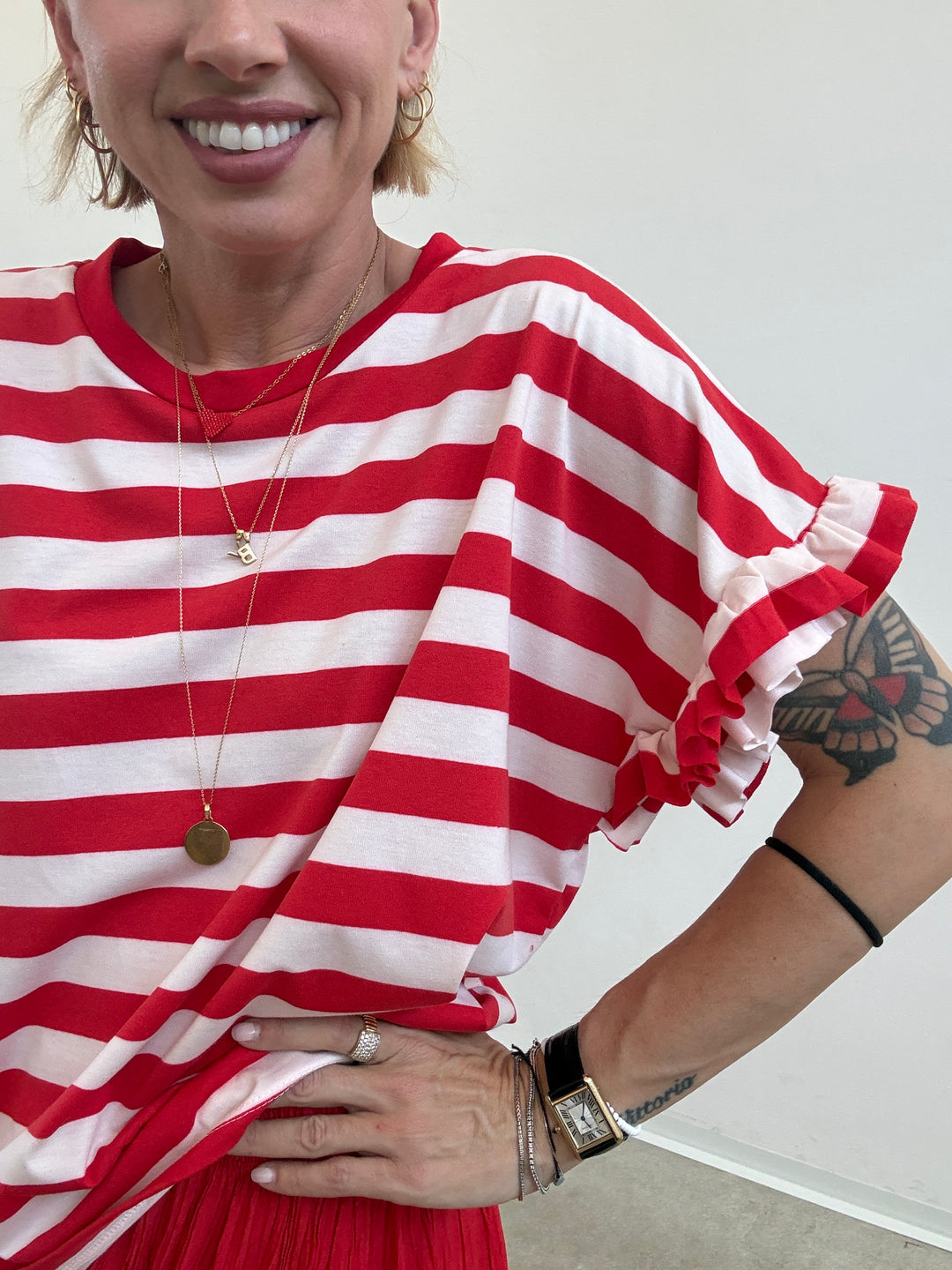 TS LUISELLA RIGHE ROSSE