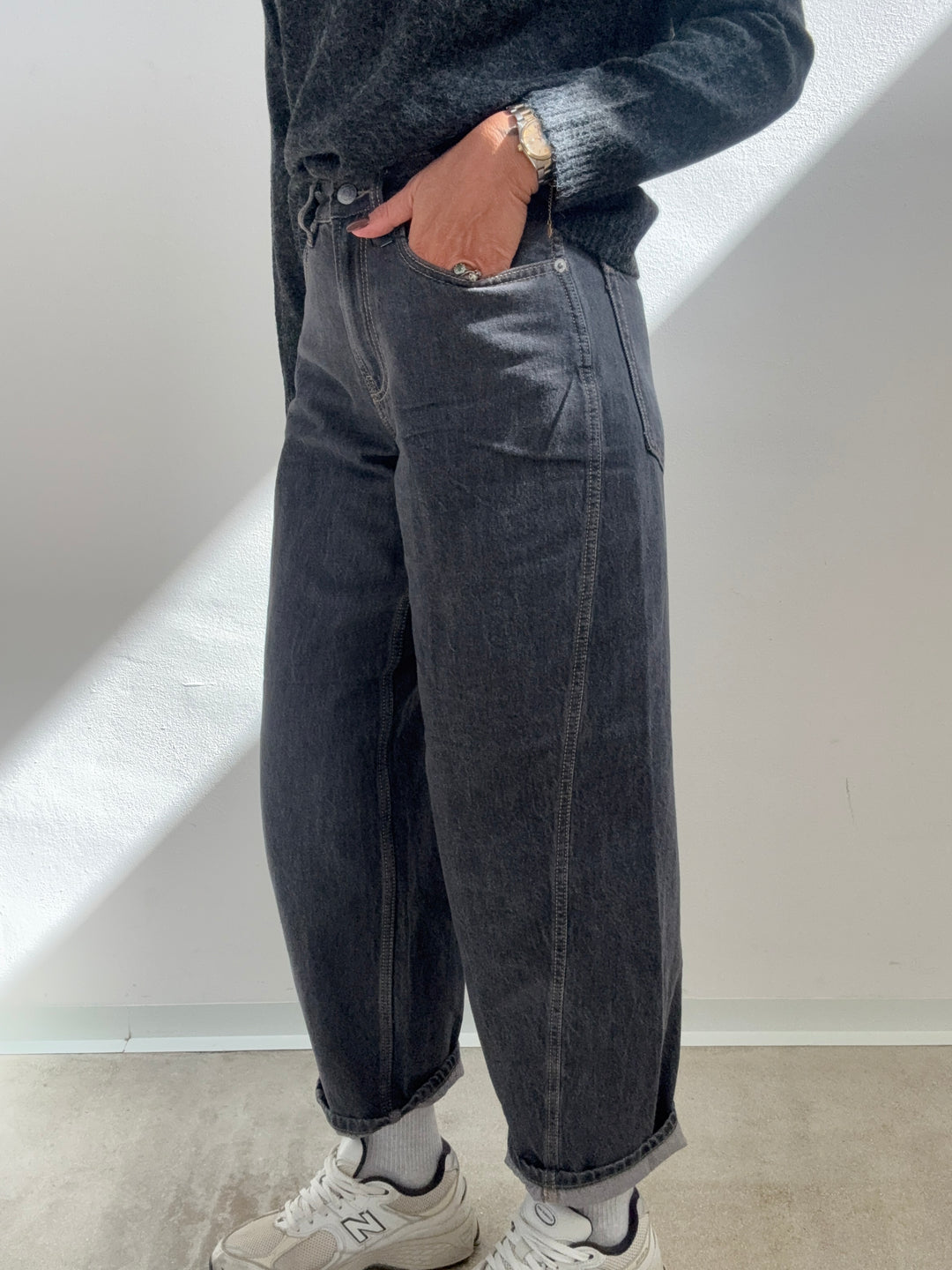 DENIM BARREL ZOE GRIGIO