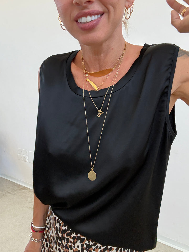 CANOTTA SATIN NERO