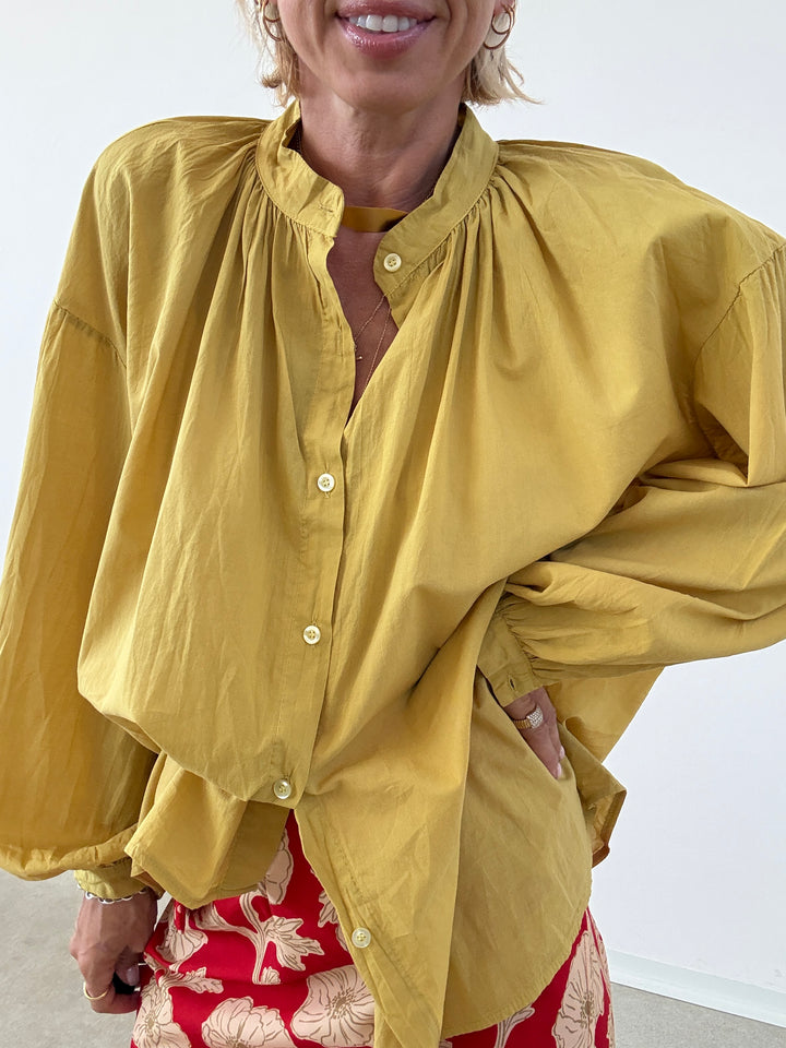 CAMICIA MUSSOLA SENAPE