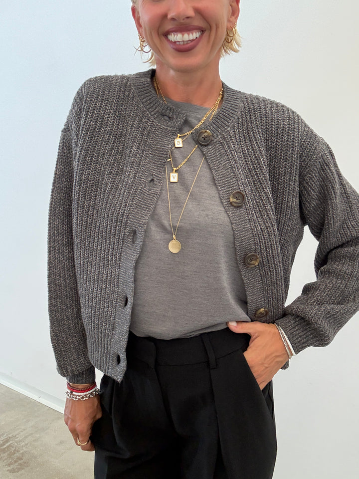 CARDIGAN LEA GRIGIO MELANGE