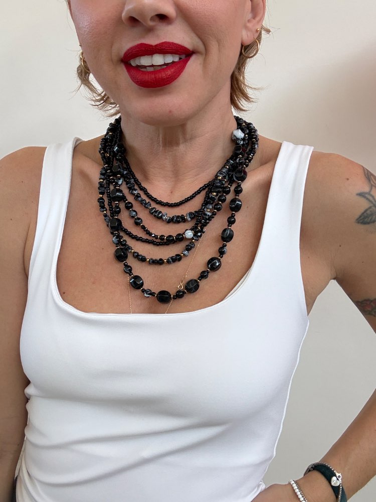 COLLANA PIETRE NERE;COLLANA PIETRE NERE;COLLANA PIETRE NERE;COLLANA PIETRE NERE;COLLANA PIETRE NERE