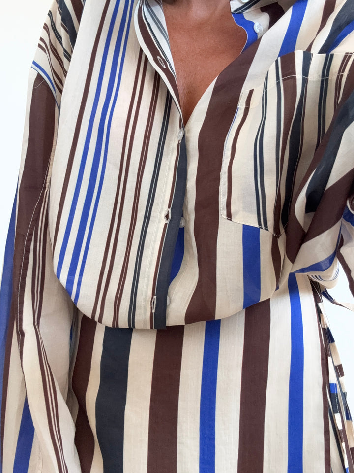 CAMICIA RIGHE MIX MORO