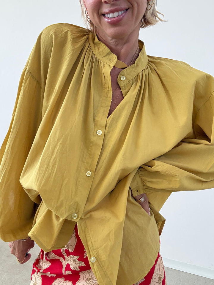 CAMICIA MUSSOLA SENAPE