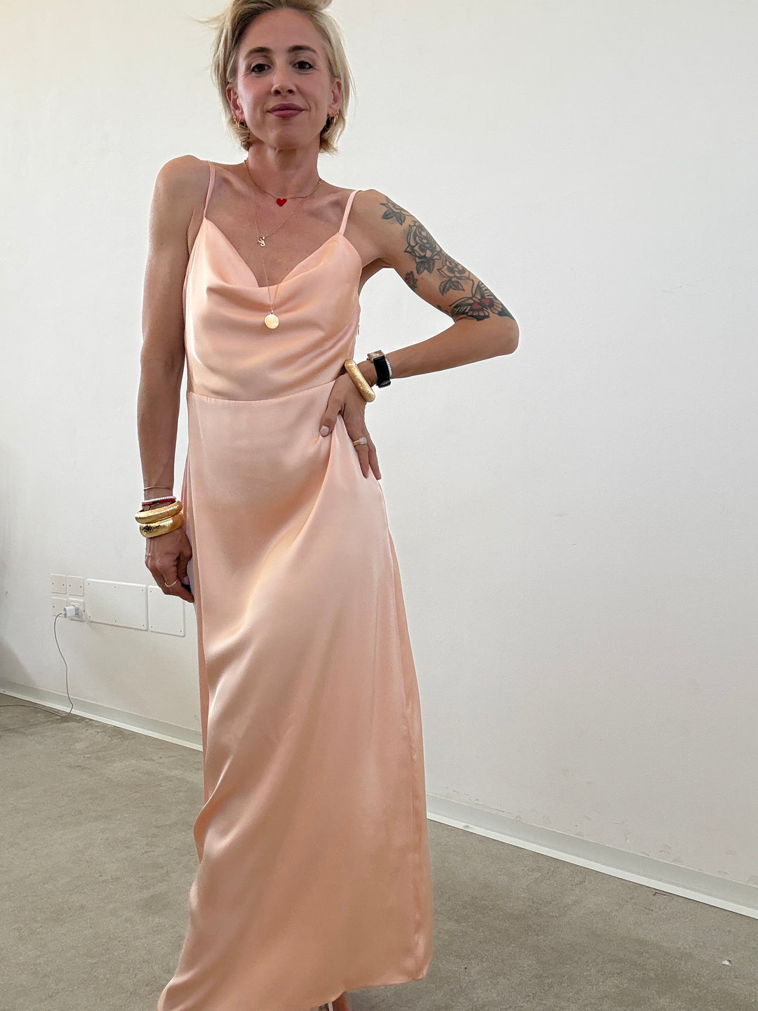 ABITO VANINA SATIN PESCA