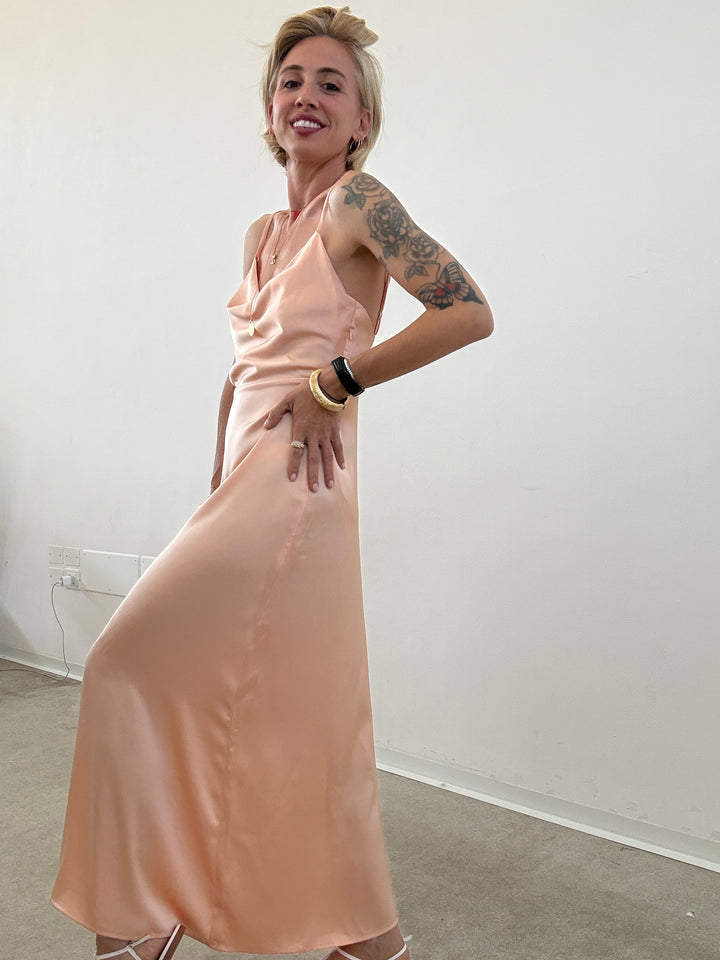 ABITO VANINA SATIN PESCA