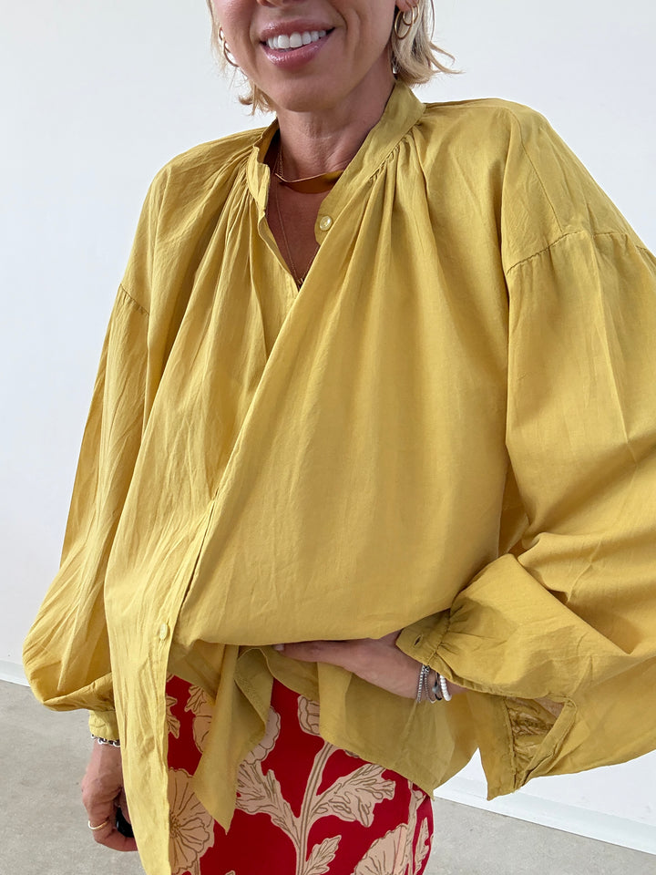 CAMICIA MUSSOLA SENAPE